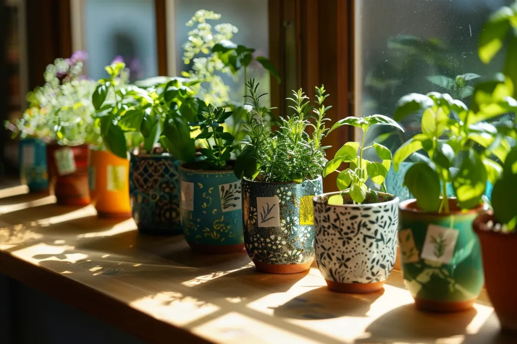 DIY-Kräutergarten im Sommer