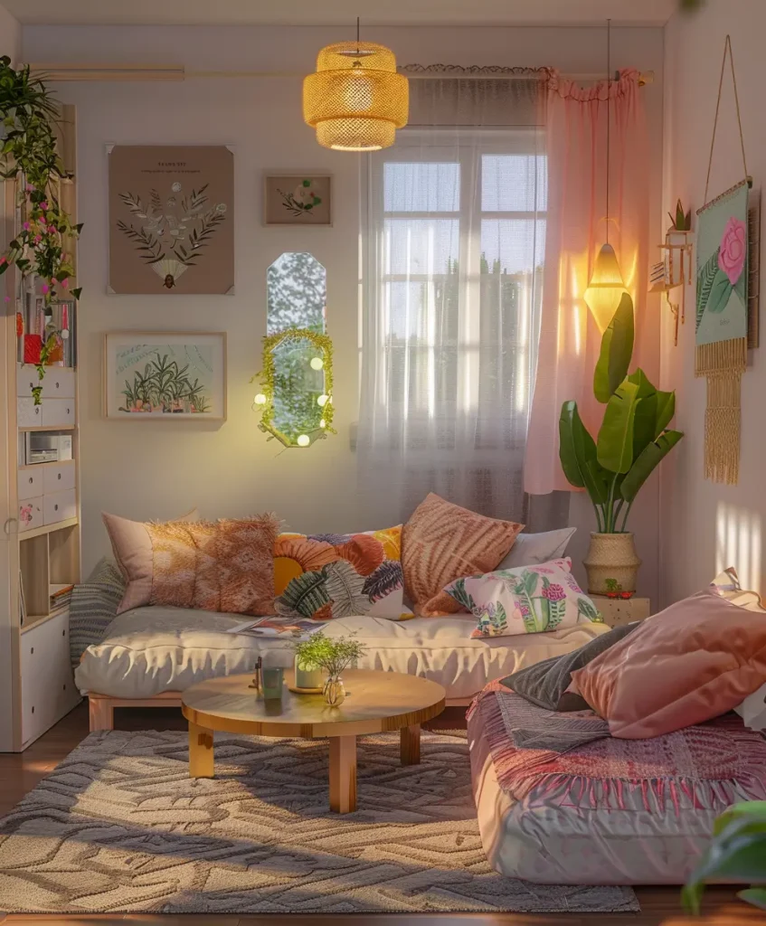 Inspirationen für kleine Boho-Wohnzimmer