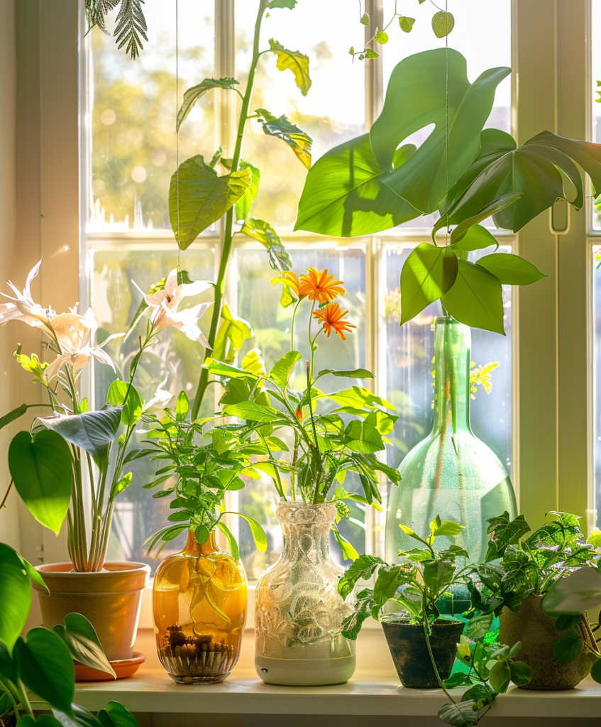 Pflanzen und Blumen für ein Hauch Natur