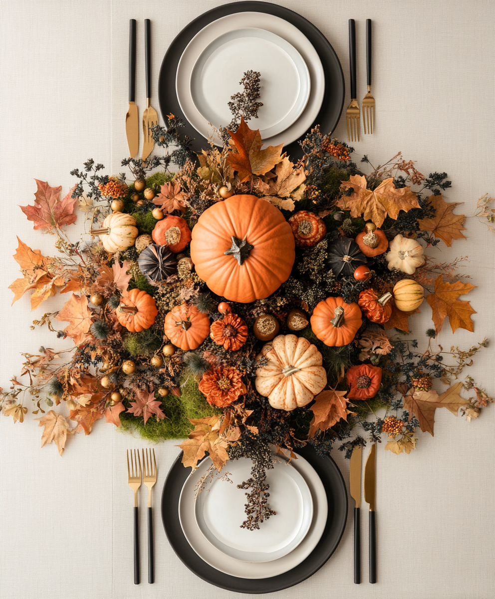 Herbstliche Tischdekoration mit Naturmaterialien: Ein gemütlicher Look für den Herbst