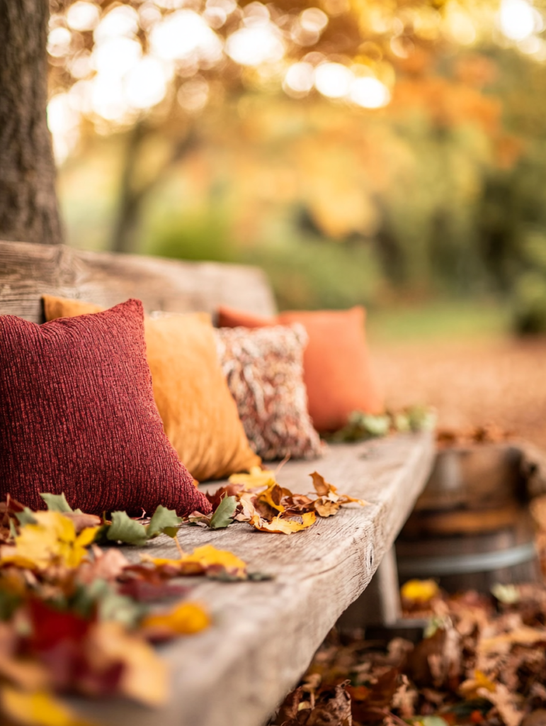 Farben und Materialien, die den Herbst widerspiegeln