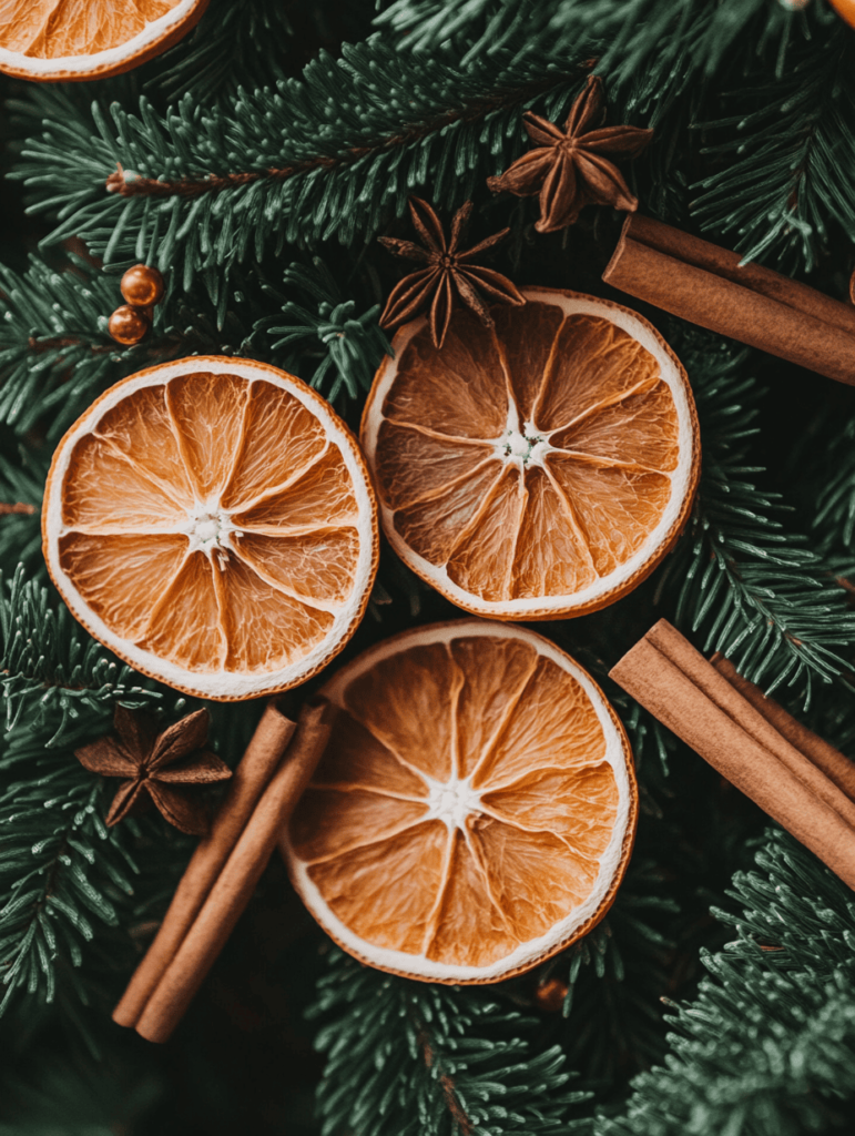 Trockene Orangenscheiben für einen Hauch Exotik